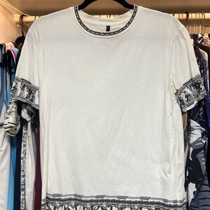 Versus Versace White Tee with Black Accents